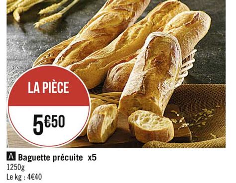 Promo Baguette Précuite X5 chez Spar iCatalogue fr