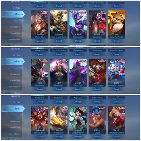 skins mobile legends account mlbb acc stacked video gaming
