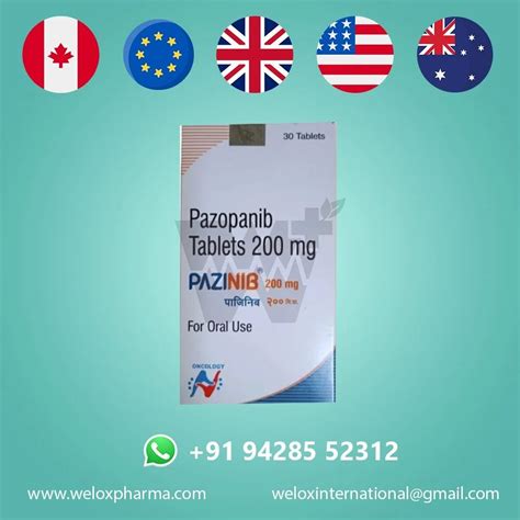 Pazopanib Pazinib Mg Tablets At Rs Bottle In Surat