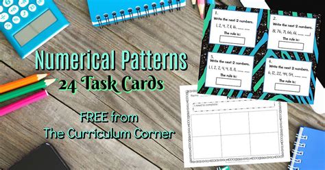 Patterns Task Cards The Curriculum Corner