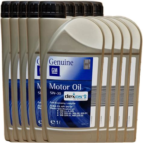 9X 1 Litre General Motors 5W-30 dexos 2