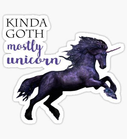 kinda goth, mostly unicorn Sticker Unicorn Stickers, Happy Planner, Emo ...