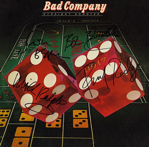 Bad Company Band Signed Straight Shooter Album Artist Signed