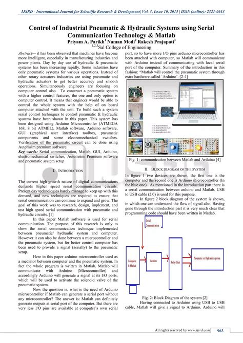 Control Of Industrial Pneumatic Hydraulic Systems Using Serial