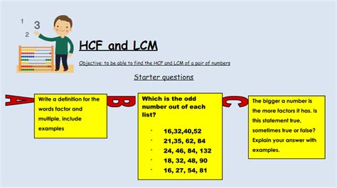 Ks Maths Worksheet For Highest Common Factor And Lowest Common