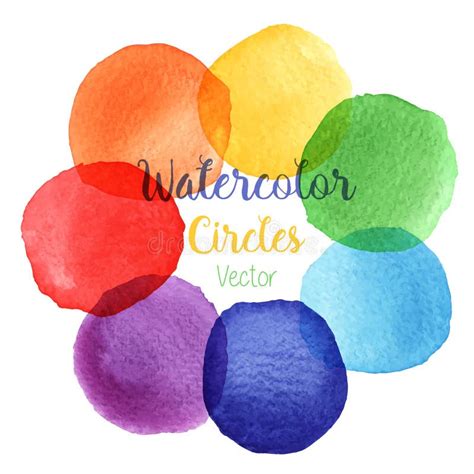 Vector Set Rainbow Watercolor Circles Stock Illustrations 239 Vector