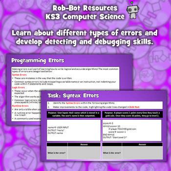 Ks Computer Science Algorithm Design Year By Robbot Resources