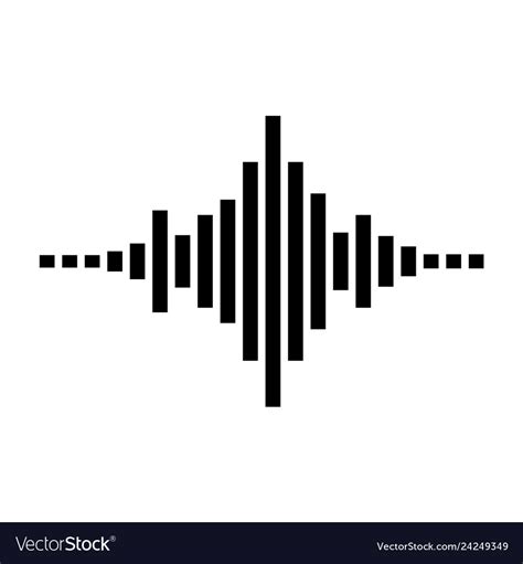 Sound Wave Vector Black And White