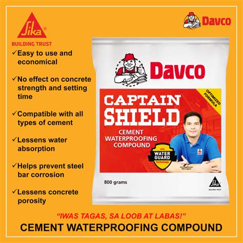 Sika Davco Captain Shield 800G Integral Waterproofing Compound Powder Form | Lazada PH