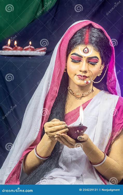 Maa Durga Agomoni Shoot Concept Indian Culture Stock Image Image Of