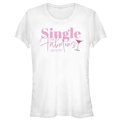 Junior S Women Sex And The City Single And Fabulous Cosmo T Shirt White Small Target