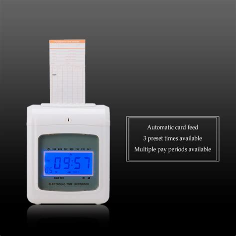 Electronic Employee Time Recorder Clock Machine For Small Business