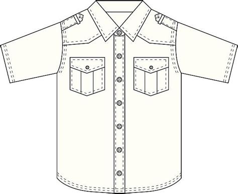 Short Sleeve Button Shirt Illustrations Royalty Free Vector Graphics