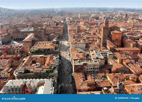 Vista Panoramica Della Città Di Bologna Italia Fotografia Stock