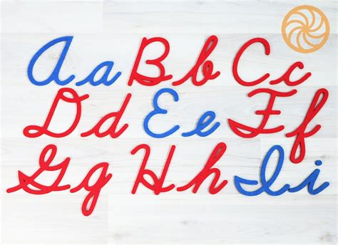 Cursive Moveable Alphabet Montessori Alphabet Uppercase Etsy