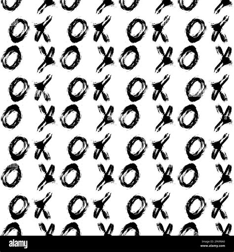 Xoxo On White Backdrop Seamless Pattern Hugs And Kisses Abbreviation