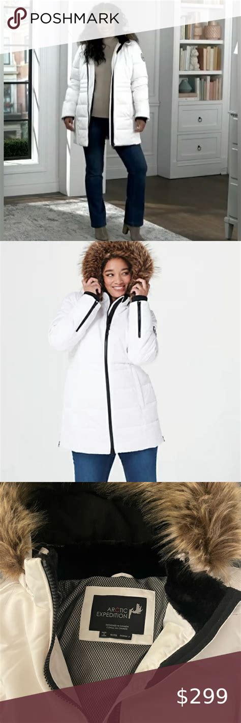 🌱new🌱 Arctic Expedition Quilted Down Coat With Faux Fur Removable Hood