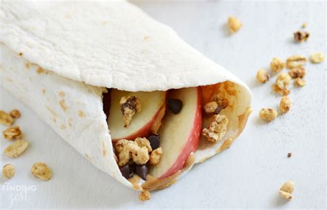 Crunchy Apple Peanut Butter Wrap Finding Zest