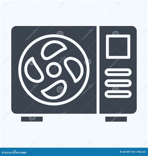 Icon Out Door Air Related To Air Conditioning Symbol Glyph Style