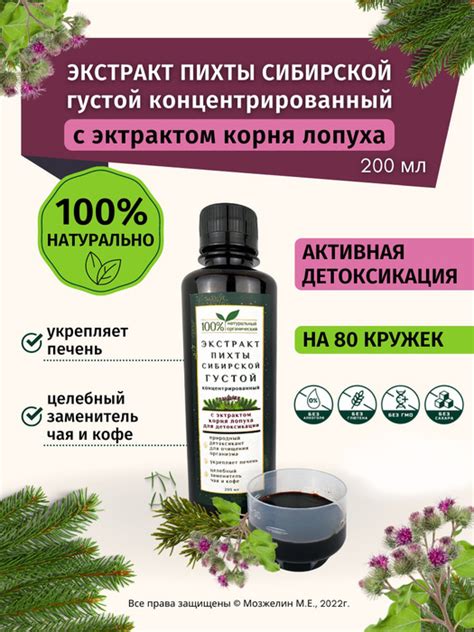 Экстракт пихты сибирской, густой концентрированный с экстрактом корня ...