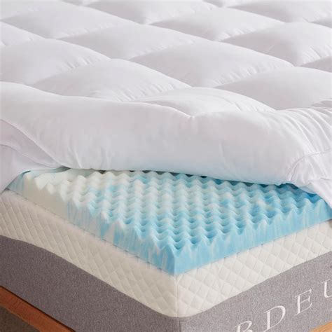 Sinweek Dual Layer 4 Inch Memory Foam Mattress Topper Twin Size 2 Inch Gel Memory Foam Plus 2