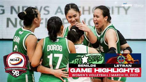 Ncaa Season Wvb Game Highlights Benilde Vs Letran March