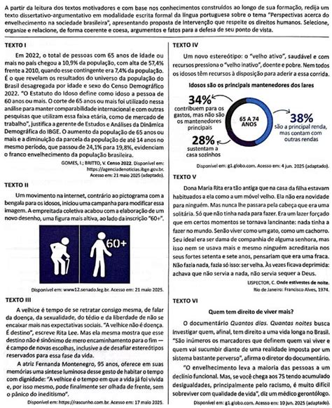 Saiba quais foram os textos motivadores da redação do Enem 2025 | Guia ...