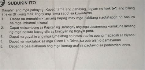 Solved Subukin Ito Basahin Ang Mga Pahayag Kapag Tama Ang Pahayag