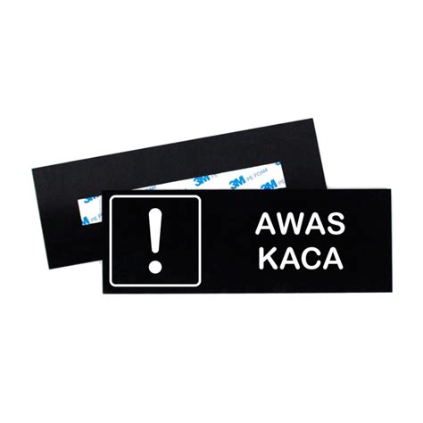 Jual Sign Board Awas Kaca Logo Akrilik Logo Awas Kaca Papan Tanda