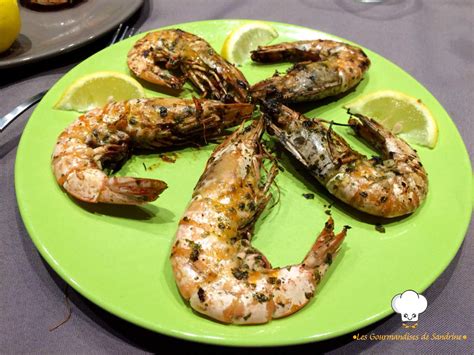 Gambas Au Barbecue Marinade Huile D Olive Citron