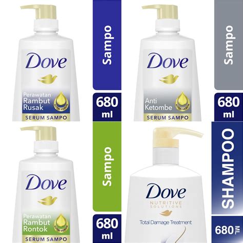 Jual Dove Shampoo Ml Rambut Rontok Rusak Anti Ketombe Total