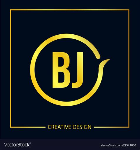 Initial Letter Bj Logo Template Design Royalty Free Vector