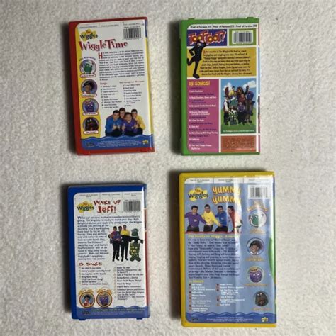 The Wiggles Vhs Lot Of 4 Yummy Yummy Wake Up Jeff Wiggle Time And Toot Toot 2969 Picclick Ca