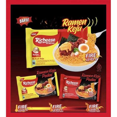 Jual Richeese Mie Instan Keju Kuah Ramen Keju Nabati Pedas Viral