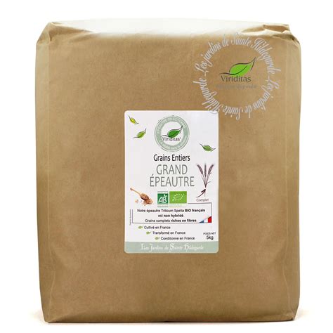 GRAINS ENTIERS GE NON CROISE BIO 5KG Les Jardins De Sainte Hildegarde