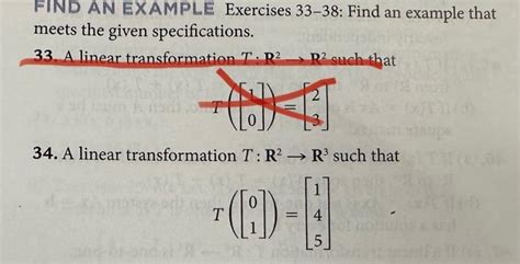 Solved 34 A Linear Transformation T R2→r3 Such That