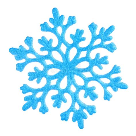 Single Blue Snowflake On White Stock Photo - Image of macro, glitter ...