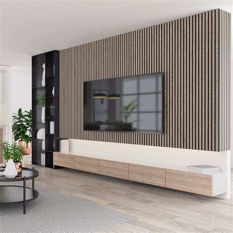 Slatted Wall Panel Silver Oak 2700mm X 600mm Swansea Interior Slatted