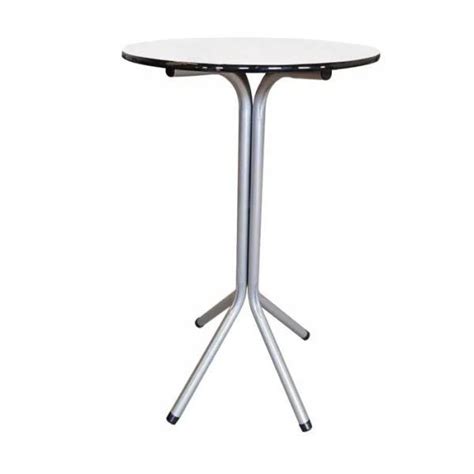 Mesa Bistrô Alta Prata Tampo Branco 60cm Redondo Fortmix