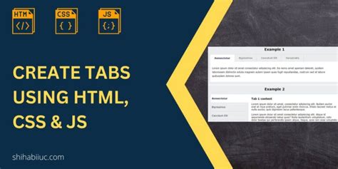 How To Create Responsive Tabs Using Html Css And Js 2 Examples