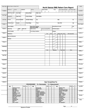 ND EMS Patient Care Report Fill And Sign Printable Template Online