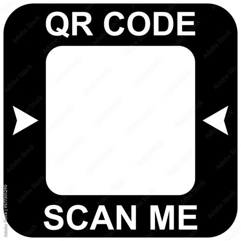 Scan Me Qr Code Arrow Logo Mockup Scanner Qr Code Stock Vector Adobe Stock