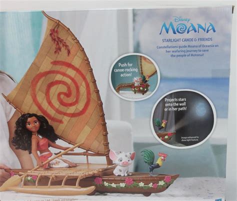 Disney Moana Starlight Canoe And Friends Toy Oceania Pua Hei Princess