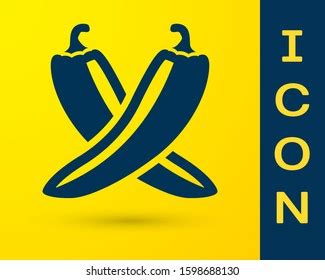 Blue Crossed Hot Chili Pepper Pod Stock Illustration Shutterstock