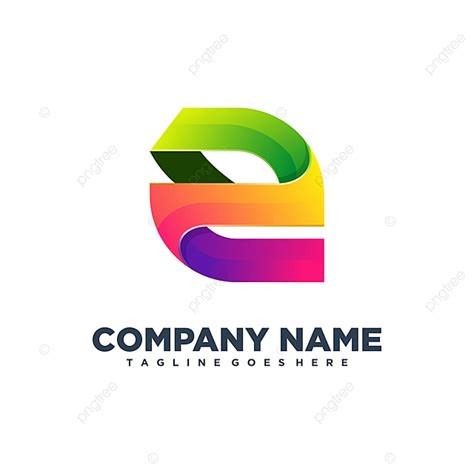 Full Color Logo Vector Art PNG, E Initial Color Full Logo, Modern ...