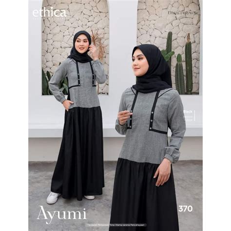 Jual Gamis Ayumi Hitam Ethica Terbaru Shopee Indonesia