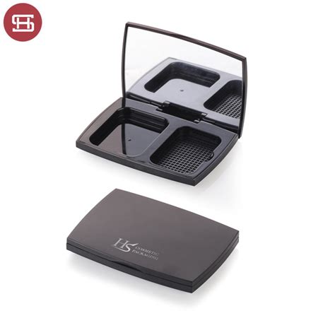 China Wholesale Hot Sale Cosmetic Cheap Pressed Black Empty Compact