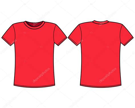 Blank red t-shirt template Stock Vector Image by ©nikolae #11069921