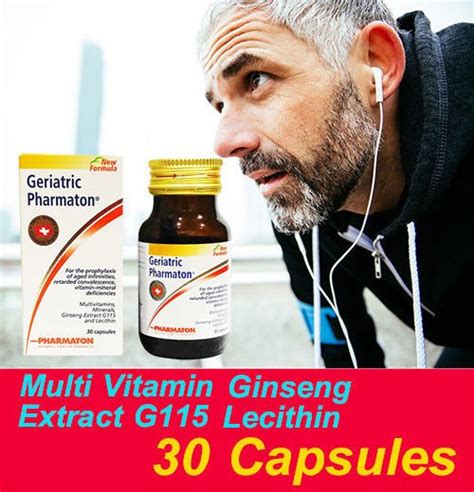 30 Caps Geriatric Pharmaton Multi Vitamins Mineral Ginseng G115 Prophylaxis Age