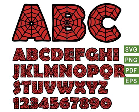 Spiderman Font Svg Supehero Font Svg Marvel Font Svg Spid Inspire